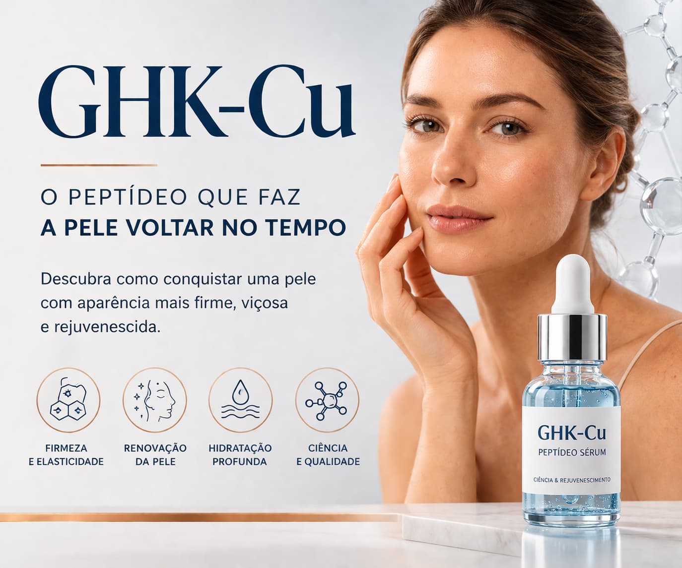 GHK-Cu: O Peptídeo que Faz a Pele Voltar no Tempo